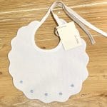 Babero Pique Ondas Puntos Azul