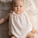 Ranita Cuello Volante Cuadros Rosas