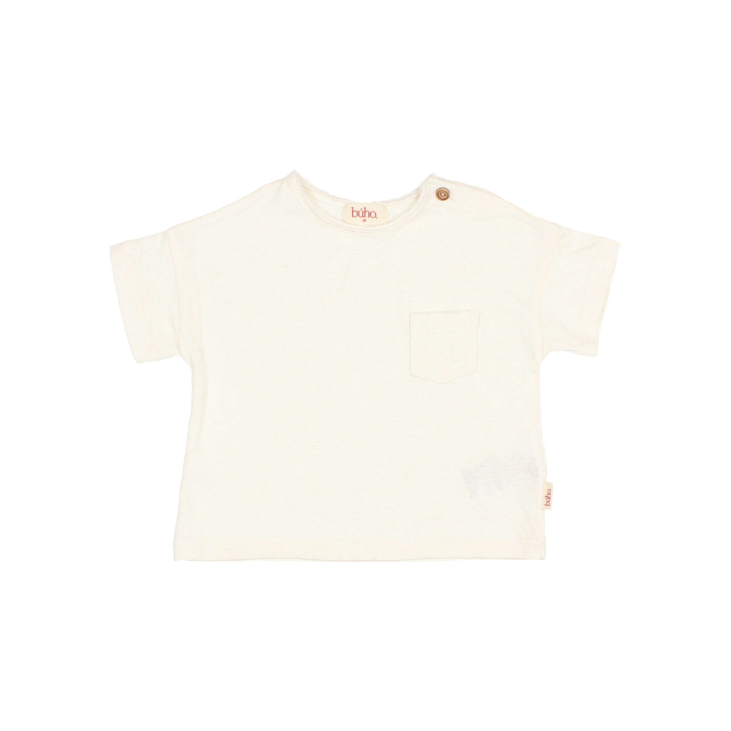 5637 WHITE Camiseta Linen Blanca - Imagen 1