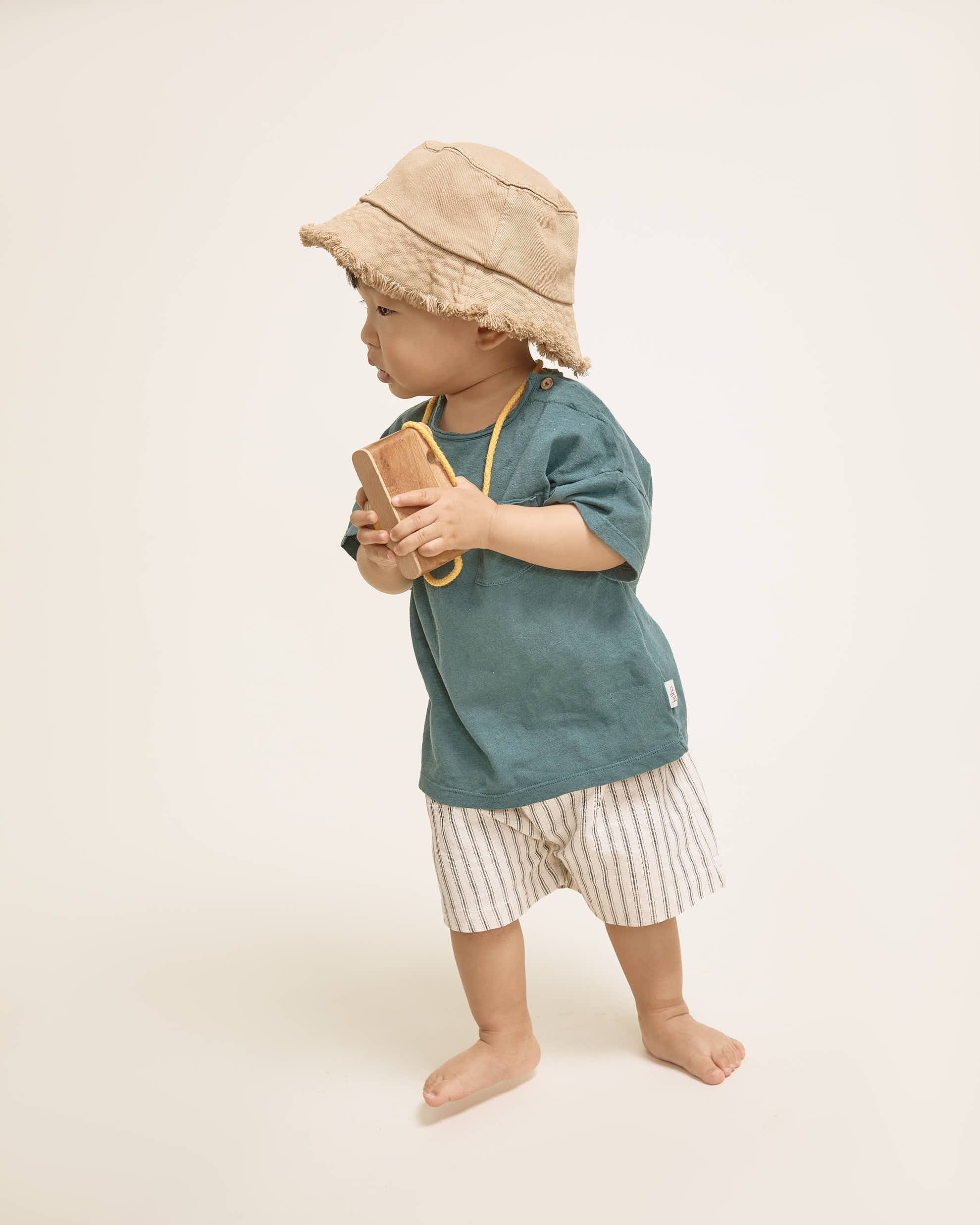 LOOKBOOK BABY (8) Short Linen Rayas - Imagen 1