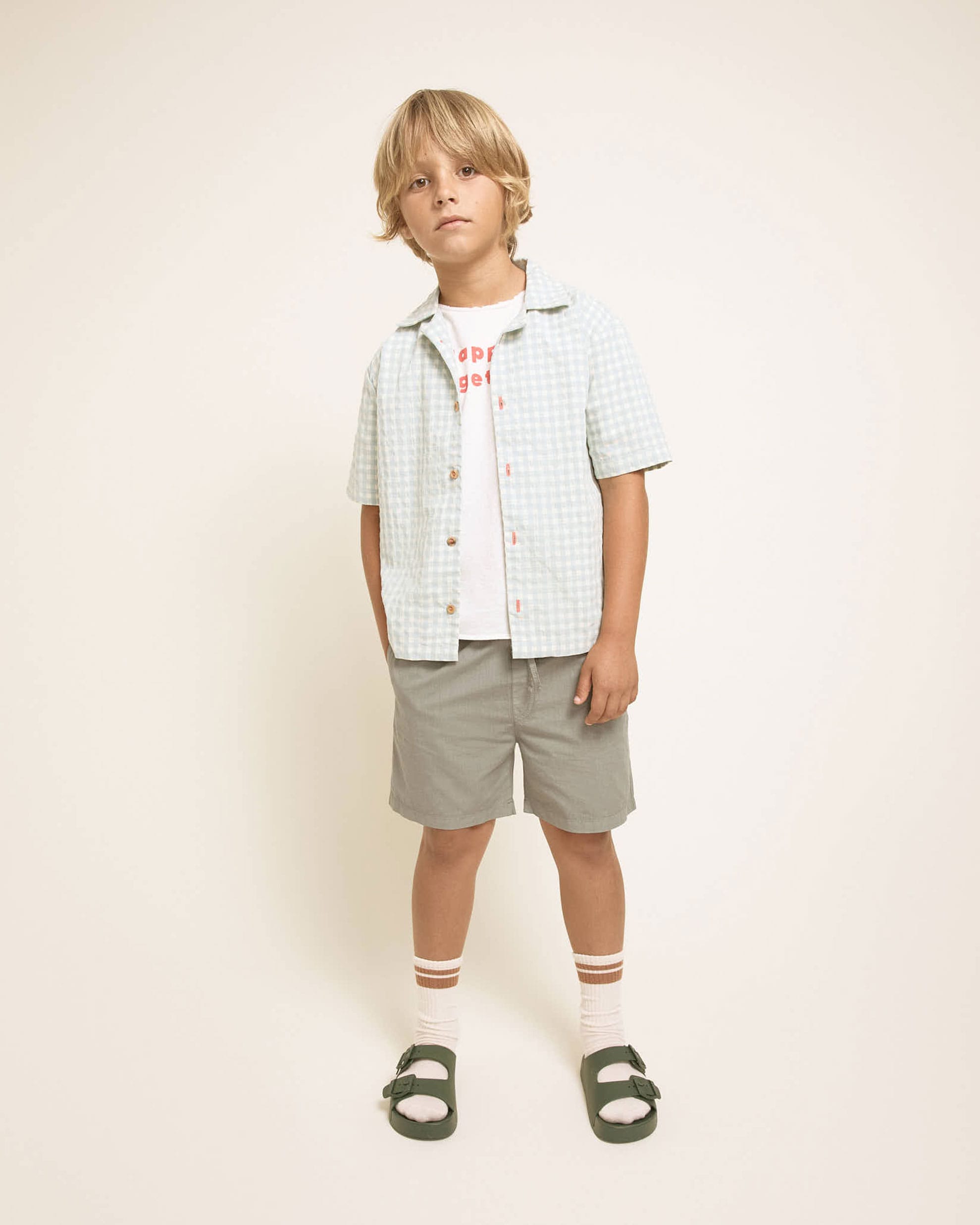 LOOKBOOK KIDS (1) Bermuda Popelin Graphite - Imagen 1
