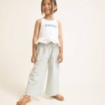 Pantalon Vichy Aqua